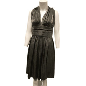 Adrianna Papell women's silver shimmer, sleeveless dress size 8